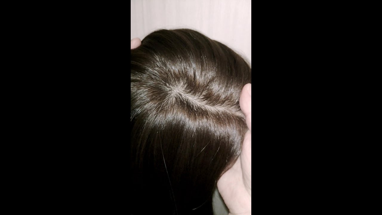 Теменная НАКЛАДКА - на шёлке (с имитацией кожи головы) смотреть онлайн