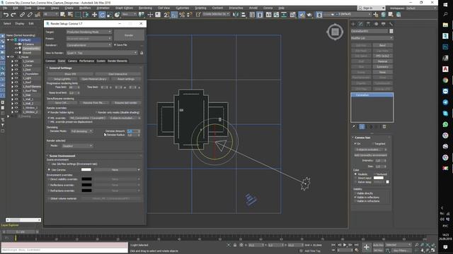 Урок 10 - Настройка базового освещения Corona Sky + Corona Sun. Рендер сцены в одном материале C... смотреть онлайн