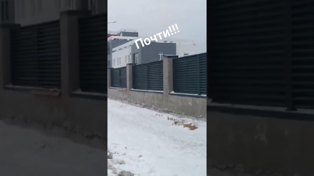 Зимний монтаж бюджетного забора жалюзи. смотреть онлайн