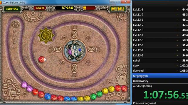 Zuma Deluxe Speedrun 100% (2:15:30 PB)
