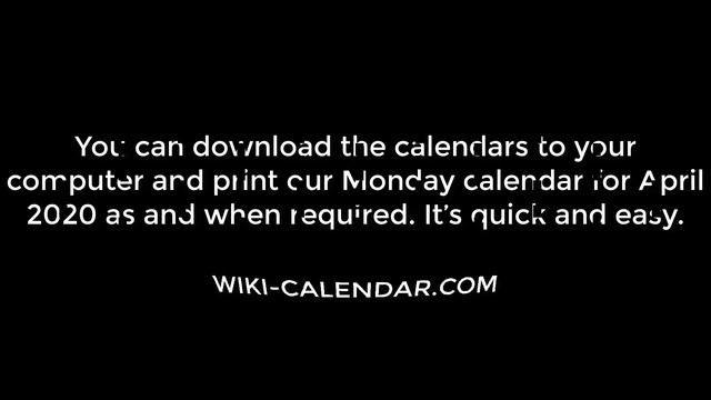 Free Printable April 2020 Calendar - Wiki-Calendar.Com смотреть онлайн