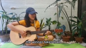 The Winner Takes It All | Carla Bruni | Easy Guitar Chords & Lyrics | Guitar Cover