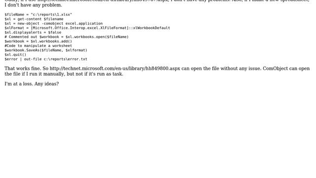 DevOps & SysAdmins: PowerShell script can't open a file when run as a scheduled task смотреть онлайн