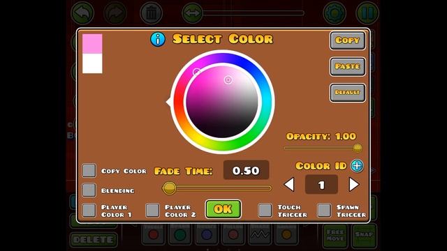 Как поменять цвет,блоки в уровне Geometry Dash смотреть онлайн