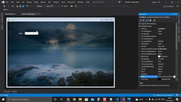 Weather Application in C# using Open Weather Map API - .NET Windows Forms App - Programming Concept