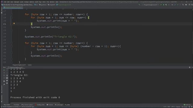 Intro to Java Chapter 05 Exercise 18 - Display Four Patterns using Loops смотреть онлайн