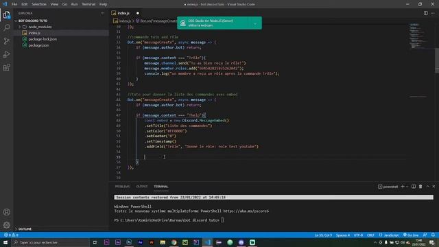Tuto Bot Discord [Les embeds] [Discord.js] смотреть онлайн