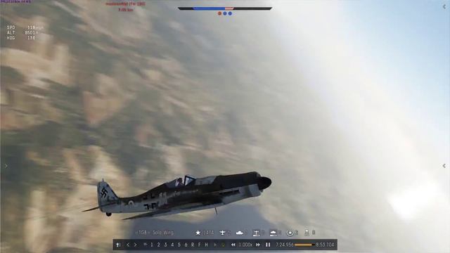 War Thunder Stall Maneuver with three kills смотреть онлайн