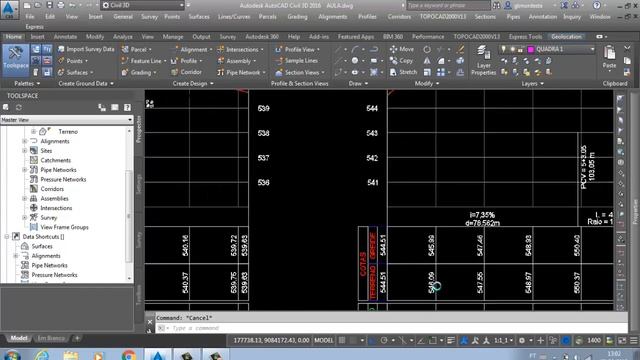 CRIAR GREIDE DE RUAS AUTOCAD CIVIL. VIDEO-03 смотреть онлайн