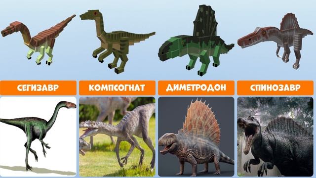 Динозавры в Майнкрафт и в реальной жизни смотреть онлайн