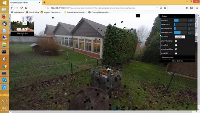 3D trajectory and structure reconstruction (OpenSfM) from sperical camera images (Ricoh Theta) смотреть онлайн