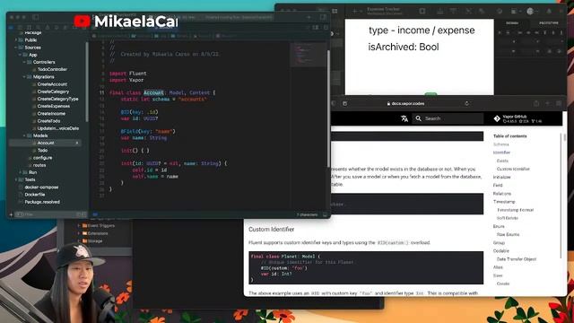 05 Expense Tracker - Creating Models with Vapor | Building in Public Livestream | Mikaela Caron смотреть онлайн