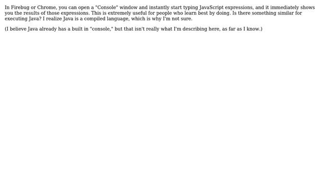 Is there a way to run a Java interpreter/console in Windows? смотреть онлайн
