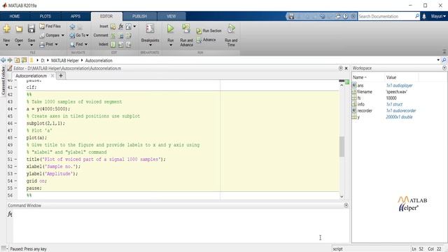 Pitch Detection of Speech Signal Using Autocorrelation Method | @MATLABHelper Blog смотреть онлайн