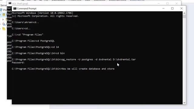 How To Restore Load PostgreSQL Database Using CMD/Command Prompt/PSQL Tool || PostgreSQL Database смотреть онлайн