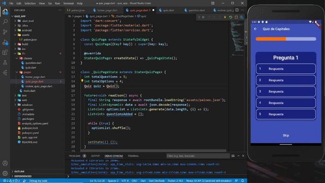 Aplicación de Quiz en Flutter desde cero - Importar archivo JSON y Generar Preguntas | Parte 3 смотреть онлайн