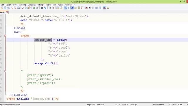 PHP Array Functions Bangla Tutorial Part-23 (array_shift) смотреть онлайн