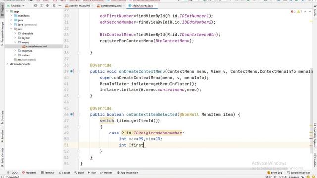 Context Menu with Random Number Generator in Android Studio смотреть онлайн