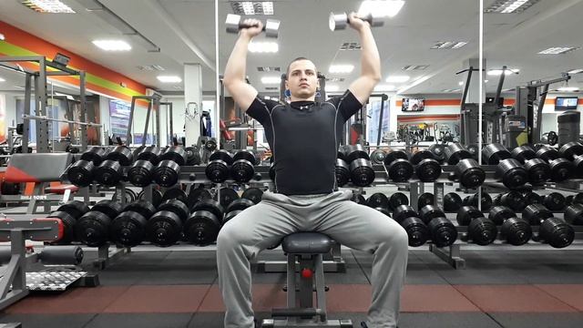 Жим гантелей сидя смотреть онлайн