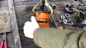 БЕНЗОПИЛА УРАЛ 2 электрон переборка двигателя установка закрытых подшипников и сальников