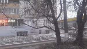Зимний Волгоград. Трамвайный маршрут 12. "Школа 36" - "Жилгородок". Winter Volgograd. Tram route 12