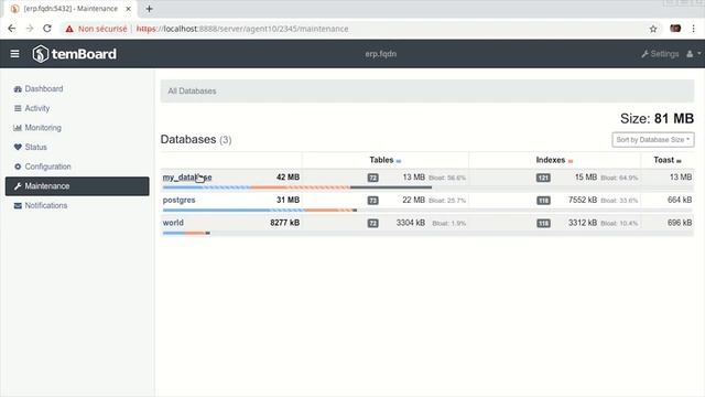 Démo temboard : PostgreSQL management tool смотреть онлайн