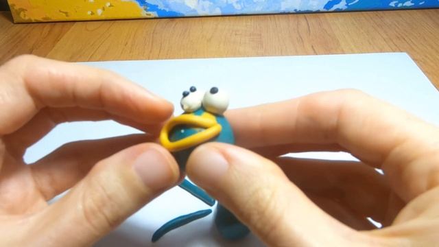 Как слепить из пластилина Монстра с большой улыбкой ?\Видео лепка смотреть онлайн