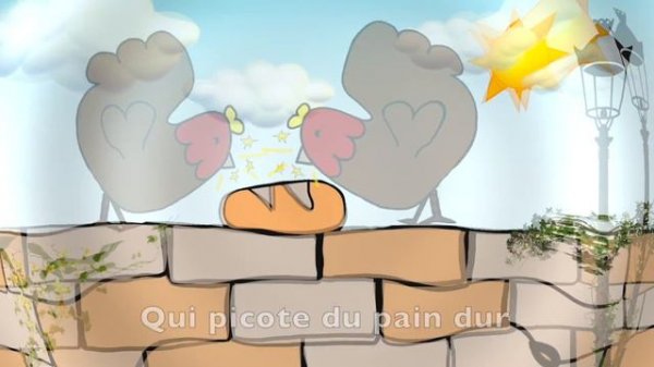 Une poule sur un mur - Comptine pour enfants par Richard