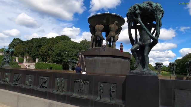 [4K] Walking Tour of Frogner Park (The Vigeland Park) Oslo Norway смотреть онлайн