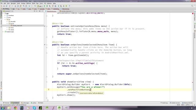 Learn Android Studio: (17) How to display messages using AlertDialog. смотреть онлайн