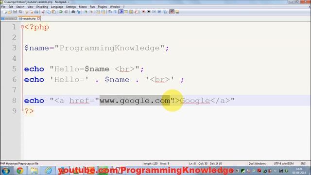 PHP Tutorial for Beginners 6 # Concatenation Operator and Escape sequences смотреть онлайн