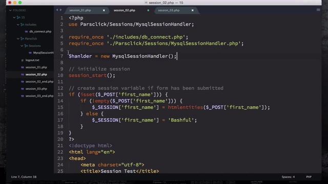 15- Using Session Handler смотреть онлайн