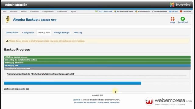 Copia de Seguridad en Joomla 2.5.x con Akeeba Backup смотреть онлайн