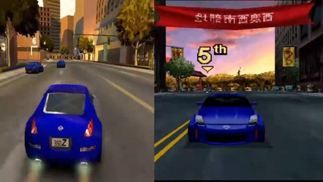 (PSP vs DS) Asphalt Urban GT 1 and 2 Graphics Comparison NY City Track смотреть онлайн