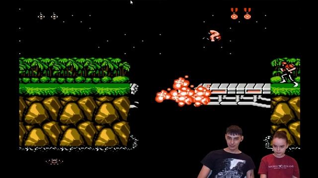 ПЕРВАЯ РЕАКЦИЯ НА ИГРУ КОНТРА (CONTRA) НА ДЕНДИ!!! смотреть онлайн