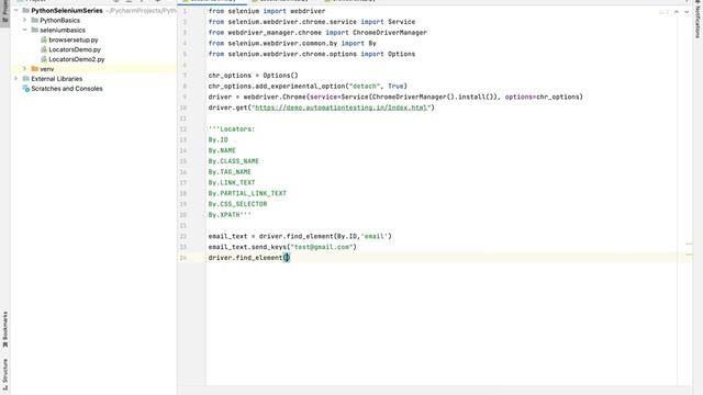 Day 10 Python Selenium Locators ID,Class,Name,TagnameLinkText #python #selenium #softwaretesting смотреть онлайн