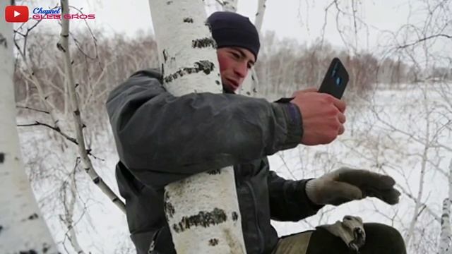 Студент из Сибири ловит интернет на березе для дистанционного обучения смотреть онлайн