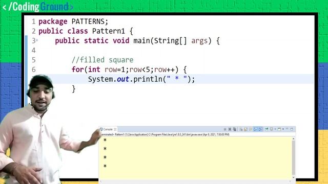 Star Pattern Program in Java - 1 | Coding Wallah смотреть онлайн
