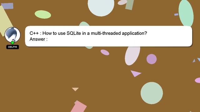 C++ : How to use SQLite in a multi-threaded application? смотреть онлайн