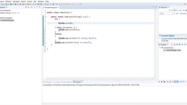 2 Java Tricky Question Try-System Exit(0)-Finally смотреть онлайн
