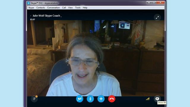 Skype Call Menus:  Fullscreen, Screenshare Etc