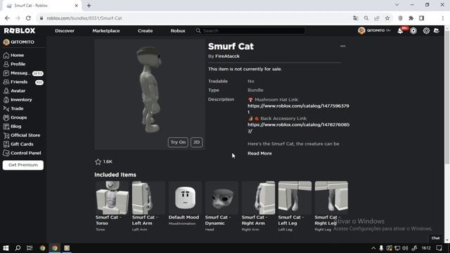 ?Grátis Por Tempo limitado? Roblox Bundle Smurf Cat UGC FREE смотреть онлайн