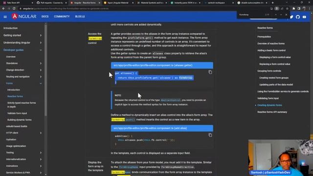 Learning Angular with Santosh - Form Builder and Dynamic Forms смотреть онлайн