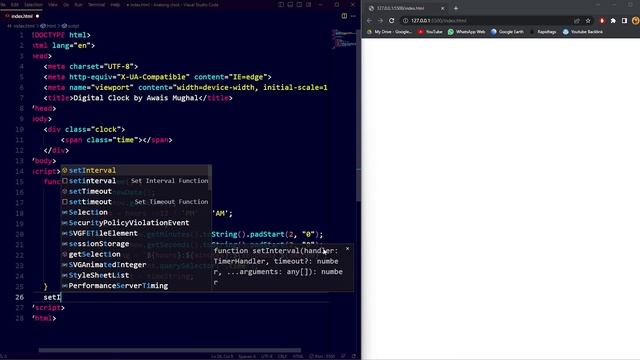 Lets build Digital Clock in html css and js | How to make digital clock | Free Source Code смотреть онлайн