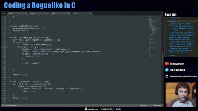 [Day 20] Coding a Classic Roguelike in C смотреть онлайн