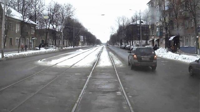 Вид из кабины трамвая. 5-й маршрут (1-я часть) смотреть онлайн