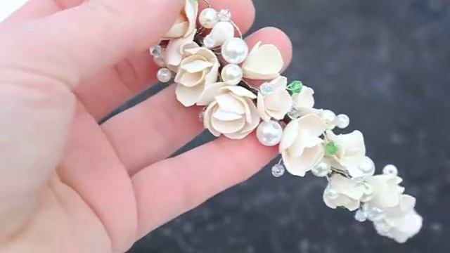 Веночек из полимерной глины "Нежный сон " смотреть онлайн