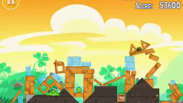Angry Birds Seasons - Go Green, Get Lucky 1-6 3 stars level 1-6 walkthrough gameplay tutorial смотреть онлайн