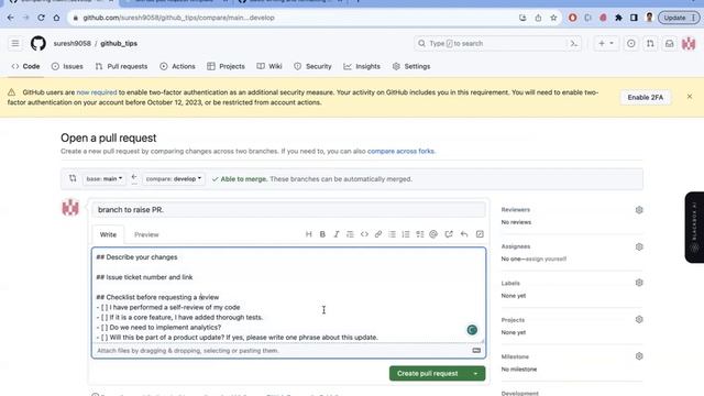 How To Create GitHub Pull Request Template | GitHub PR Template | RethinkingUi | смотреть онлайн