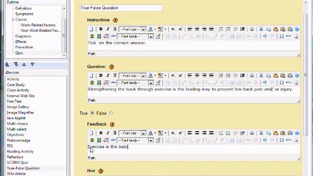 ExeLearning-True-False Question смотреть онлайн
